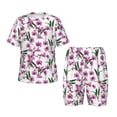 thumbnail image 1 of Fotbe Orchids Flowers Pijama Estampada de 2 Piezas para Niños – Ropa de Dormir de Manga Corta Cómoda para Niños y Niñas, Camiseta y Shorts de Algodón-XX-Large, 1 of 6