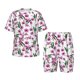 thumbnail image 1 of Balery Orchids Flowers Conjunto de Pijama Infantil de Manga Corta con Estampado – Ropa de Dormir de Algodón Suave-Small, 1 of 6