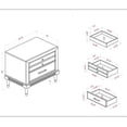thumbnail image 6 of FOA Cartagena 3pc Gray Solid Wood Bedroom Set- King + Nightstand + Chest, 6 of 9
