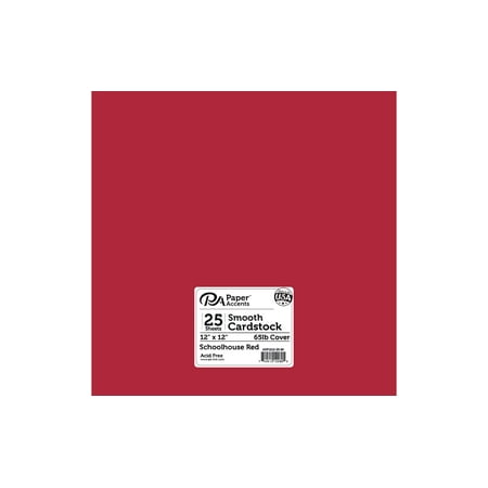 UPC: 0740512120895 | Paper Accents Cardstock 12 x 12  Smooth 65lb Schoolhouse Red 25pc