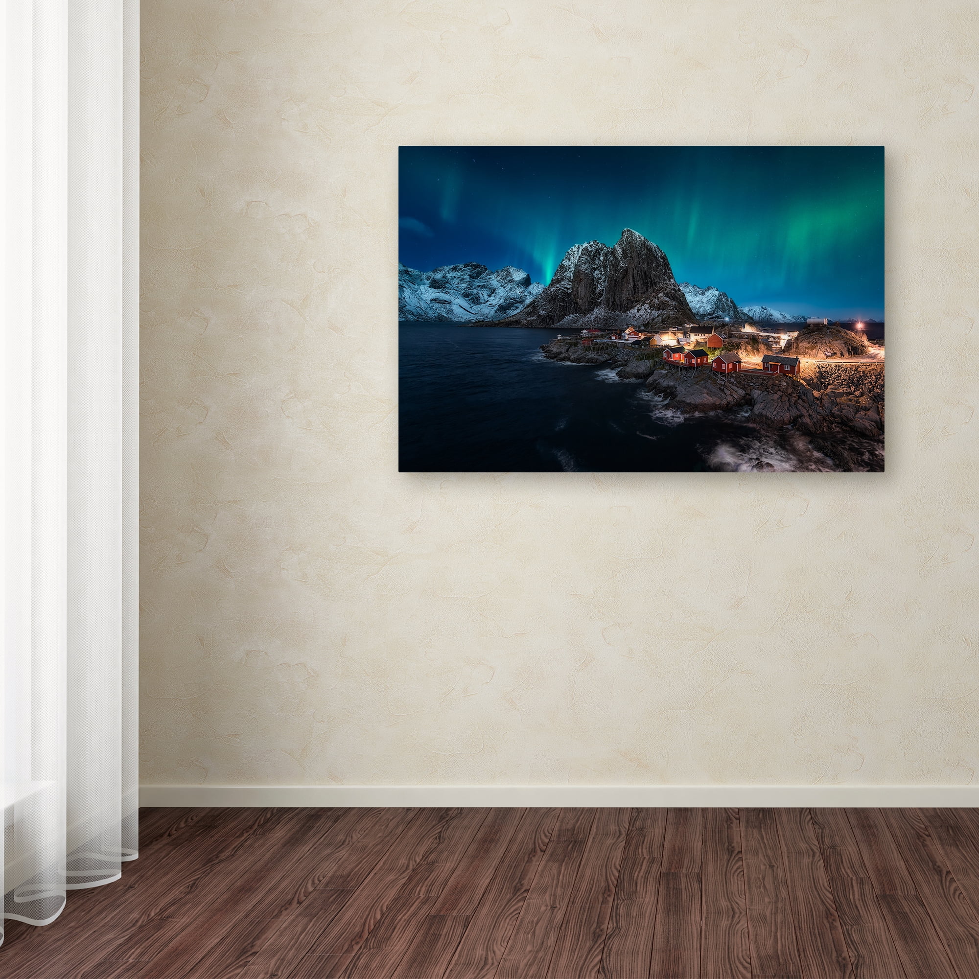 Javier De La 'Dancing Over Hamnoy' Canvas Art