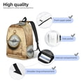 thumbnail image 3 of Disketp Magnetic Old Compass On World Map print Canvas Backpack Lightweight Travel Daypack Student Rucksack Laptop Backpack-Small, 3 of 5