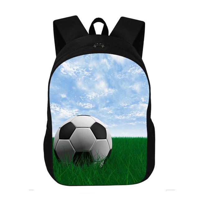 Cool Footbally / Soccerly Print Backpack Boys Girls Large-Capacity School Bags kids kindergarten bag Boy Bookbag qiuyongming unisex