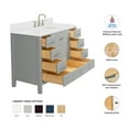 thumbnail image 3 of Ariel Cambridge 54 Inch Single Oval Sink Bathroom Vanity With Carrara White Quartz Countertop 1.5 Edge In Grey, 3 of 10