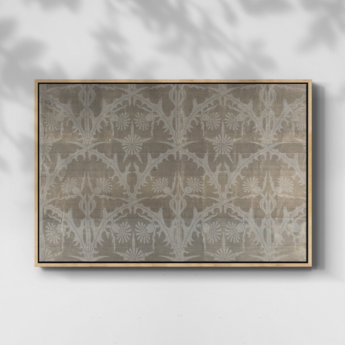 Vintage Abstract Print-XIII Framed in Natural Wood Wood Gallery Wrapped Canvas 27 in. x 41 in.