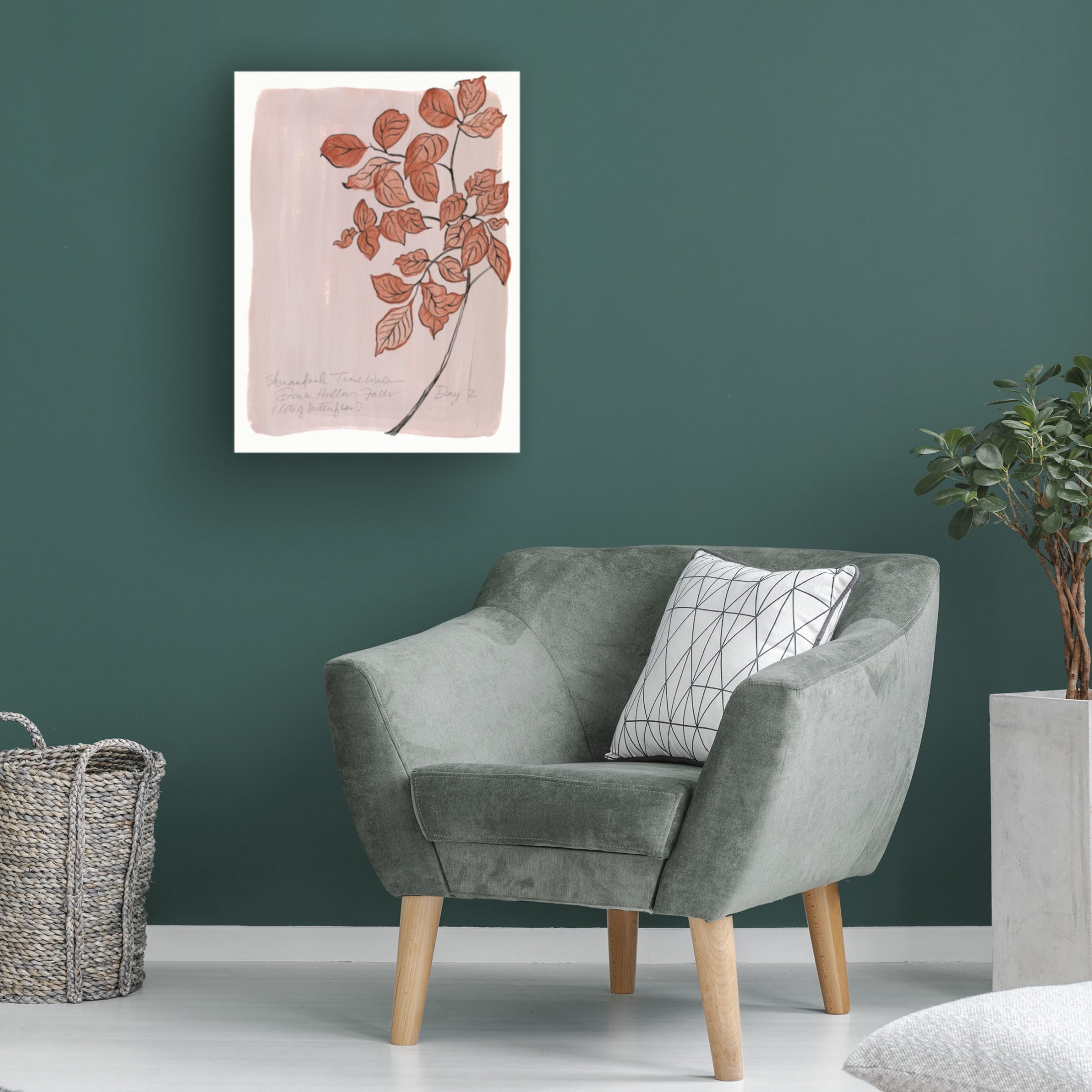 Canvas Wall Art - Laura Marr 'Trail Walk Journal II' Wall Art for Living Room, Bedroom, or Office Décor by Trademark Fine Art - 14 x 19 Inches