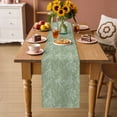 thumbnail image 2 of Sage Green Botanical Table Runner - 48 Inch Long Vintage Floral Plants Branch Cotton and Linen Blended Dress Scarves Farmhouse Table Runner for Kitchen Dining, Coffee Table, 13" x 48", 2 of 8
