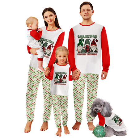 

Family Christmas Pajamas Set Christmas Buffalo Plaid Stripe Printed Baby-Kids-Adult-Pet Size 2-Piece Top and Pants Bodysuits Pajamas Sets