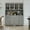 Gray, variant on MONSLIPA LED Lights Headboard with Outlets and USB Ports, Bookcase Storage Headboard with Remote, White