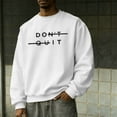 thumbnail image 1 of Amzcrzy Sudadera Para Hombre, Informal, A La Moda, Con Cuello Redondo, Manga Larga, Color Blanco, Xl, 1 of 6