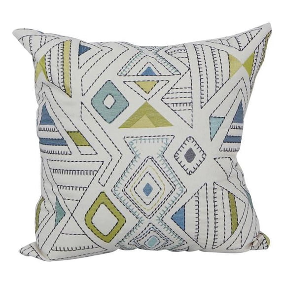 Blazing Needles 9910-S1-ID-075 17 in. Jacquard Throw Pillows with Inserts, Barista Minera