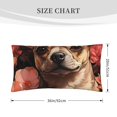 thumbnail image 2 of Kdxio Vintage Red Flower Chihuahua Pattern Pillowcase with Envelope Closure,20" x 36" Pillow Cases,Gifts for Men or Women-No pillow, 2 of 5
