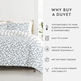 thumbnail image 5 of Noble Linens Watercolor Vines Blue 2-Piece Patterned Duvet Cover Set, Twin, 5 of 7