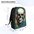 thumbnail image 4 of Disketp Modern Hip-Hop Skull Mochila Unisex de Apertura Lateral Completa, Mochila para Laptop para Escuela, Trabajo y Viajes, 4 of 8