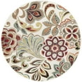 thumbnail image 3 of Deco Transitional 8' Round Ivory and Red Polypropylene Indoor Area Rug, 3 of 6