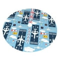 thumbnail image 3 of Kll 30" Christmas Tree Skirt Airplanes And Aviation Signs Xmas Tree Skirts Mat For New Year Xmas Holiday Party Indoor Outdoor Home Decoration, 3 of 9