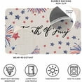 thumbnail image 5 of Non-Slip Red and Blue Stars Doormat Absorbent 4th of July Welcome Mat Stars Firework Front Door Mat Independence Day Patriotic Floor Mat for Indoor,Entry Decoration 17x30 Inch, 5 of 6
