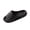Black, variant on Women and Men's Soft Soled EVA Pillow Slippers Lightweight Memory Foam Casual Anti-slip Textured Cloud Sandals White