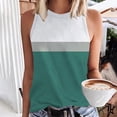 thumbnail image 2 of Flash Deal Hassda Camisole pour Femmes Mode Confortable Décontracté Couleur Unie Couture Col Rond Haut Sans Manches pour Femmes Vert TTTG, 2 of 5