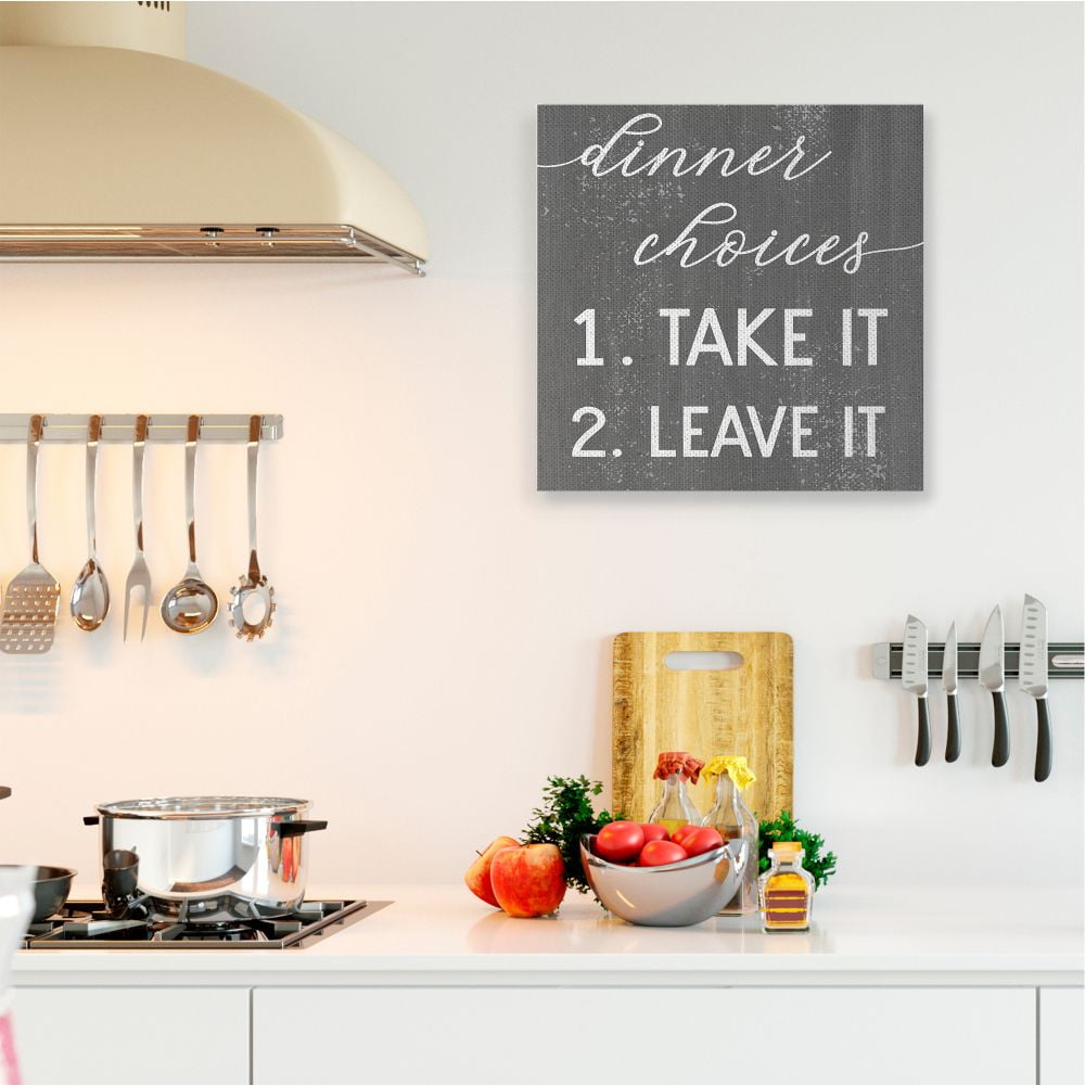 Stupell Industries Dinner Choices Funny Home Cook Word Design Designed by Daphne Polselli