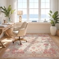 thumbnail image 3 of Design&I 8'x10' Washable Area Rug Extra Large Vintage Boho Distressed Ornate Frame Oversized Border for Dining Room, Office, Lounge, Snag-Free, 3 of 7