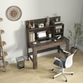 thumbnail image 5 of Kepooman Computer Desk, Home Office Desk, Laptop Workstation,48 Inch Writing Computer Desk with Anti-Tipping Kits and Cable Management Hole-Rustic Brown, 5 of 12
