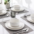 thumbnail image 5 of Handcrafted Stoneware Dinnerware Set for 4, Dishwasher & Microwave Safe, Chip and Scratch Resistant, Reactive Glaze White, 5 of 5