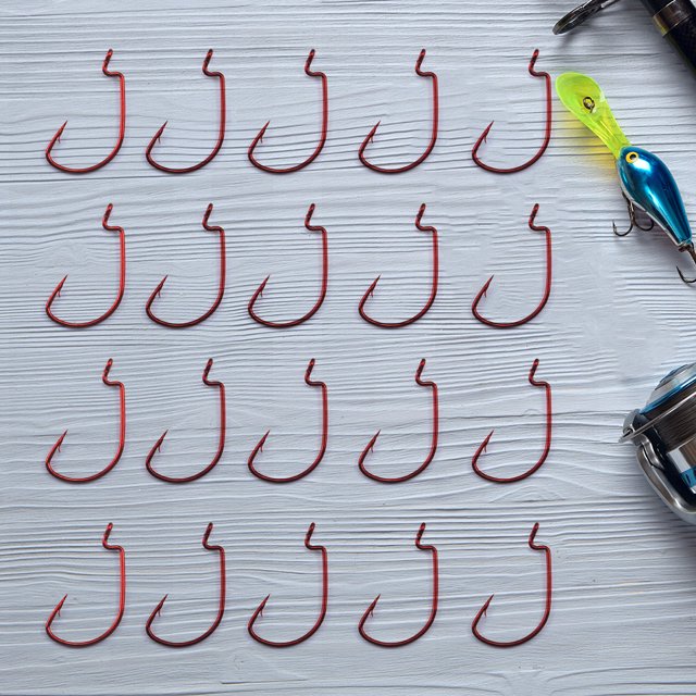 Anzuelos de pesca Equipo de cebo de gusano de acero con alto contenido de carbono (# 2) Hugtrwg Para estrenar