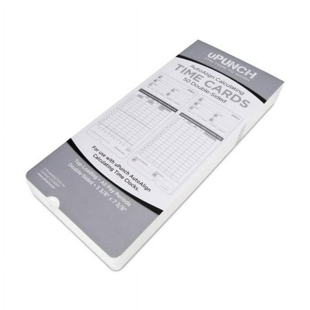 UPC: 0636790798294 | uPunch Time Cards  2-Sided  3.5  x 7.5   Gray  Pack Of 50  HNTCL2050