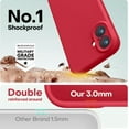 thumbnail image 4 of KOMI Designed for iPhone 16 Pro Case, Premium Silicone with [Soft Anti-Scratch Microfiber Lining] Shockproof Protective Phone Case for Men Women Girls 6.3", Red, 4 of 7