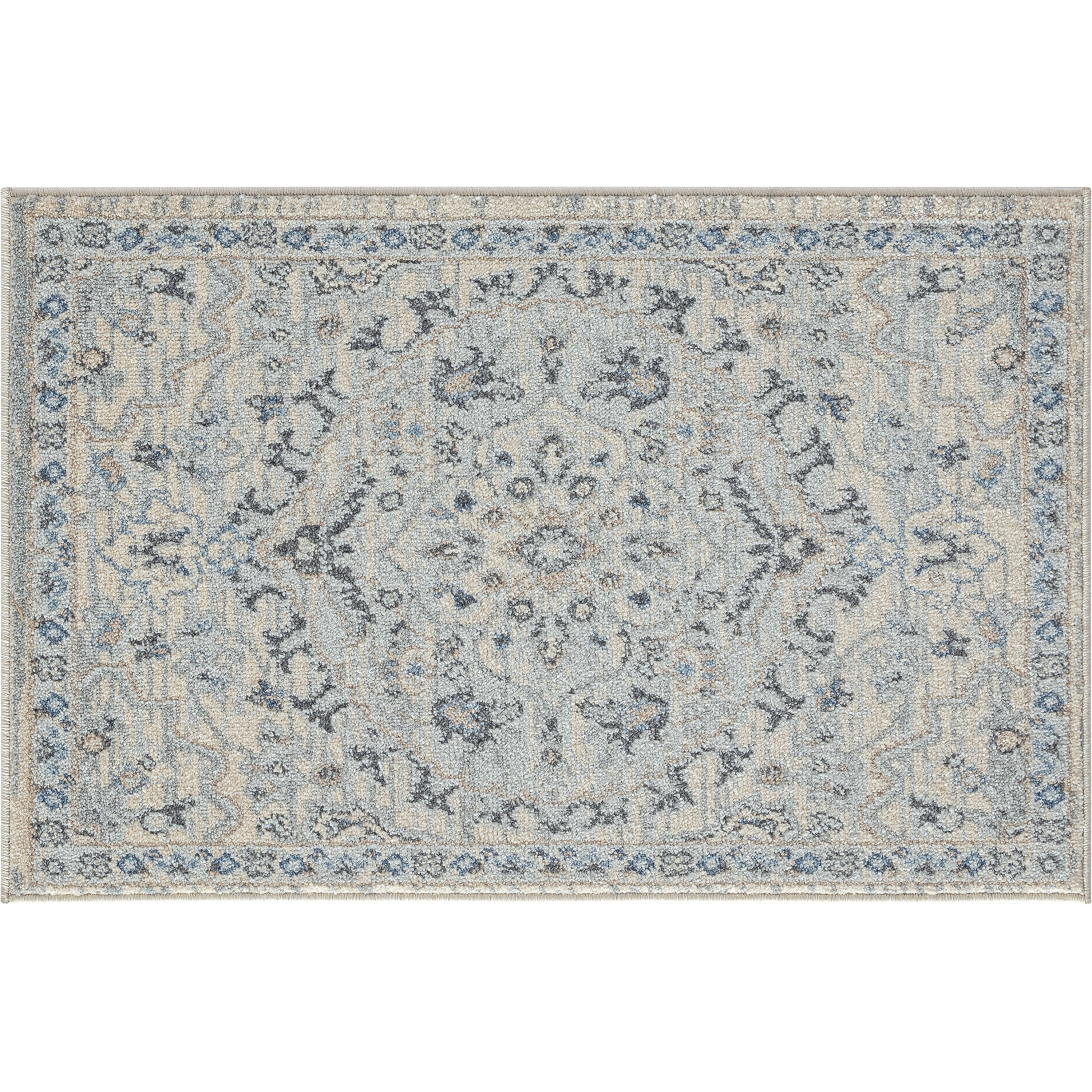 Traditional 2x3 Area Rug (2' x 3') Medallion Cream, Cream Indoor Scatter Easy to Clean