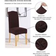 thumbnail image 6 of Dining Chair Slipcover, AUCHEN Dining Chair Covers Set of 2, Parsons Chair Slipcover Chair Covers for Dining Room, Stretch Furniture Protector Covers for Restaurant Hotel Ceremony (Coffee), 6 of 7