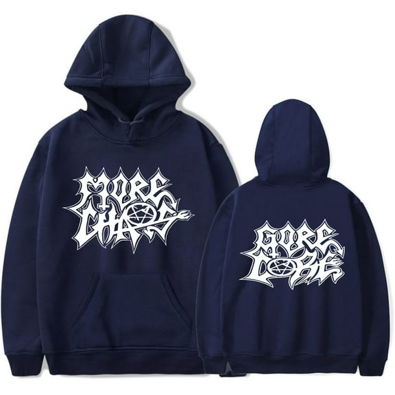 Ken Carson More Chaos Hooded Drawstring Pocket Sweatshirt Men/women Streetwear Rap Hip Hop Pullover