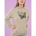 thumbnail image 2 of Butterflies And Leopard Print Hoodie Women -Image by Shutterstock, Female Medium, 2 of 4