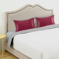thumbnail image 5 of Haosy Satin Pillowcase for Hair and Skin Standard Cooling Silk Pillow Case with Envelope Closure Burgundy 20"x30", 5 of 9