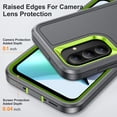 thumbnail image 5 of For Samsung A26 Case Military Grade Dual Layer Shockproof Phone Cover Build With Kickstand Dustproof Drop Proof Protective Case for Galaxy A26 6.7"(Gray/Green), 5 of 8