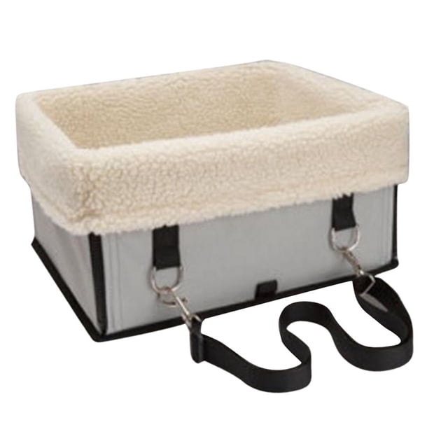 Asiento elevador plegable para perros, caja de almacenamiento para automóvil, interior de forro polar con cinturón de seguridad METRO