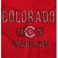 thumbnail image 2 of Colorado Stenciled C Flag Distressed Womens Slim Fit Graphic Tee Brisco Brands X, 2 of 5