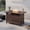 Brown, variant on Spaco 40" Rectangular Propane Fire Pit Table, Outdoor Gas Fire Table with Lava Rocks, ETL-Certified, 48,000 BTU, Galvanized Steel Design for Patio, Deck & Backyard, Brown