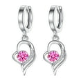 thumbnail image 1 of Pendientes Mujeres Corazón Señoras Pendientes Corazón Eterno Largo Cristal Moda Temperamento Pendientes Colgante, 1 of 5
