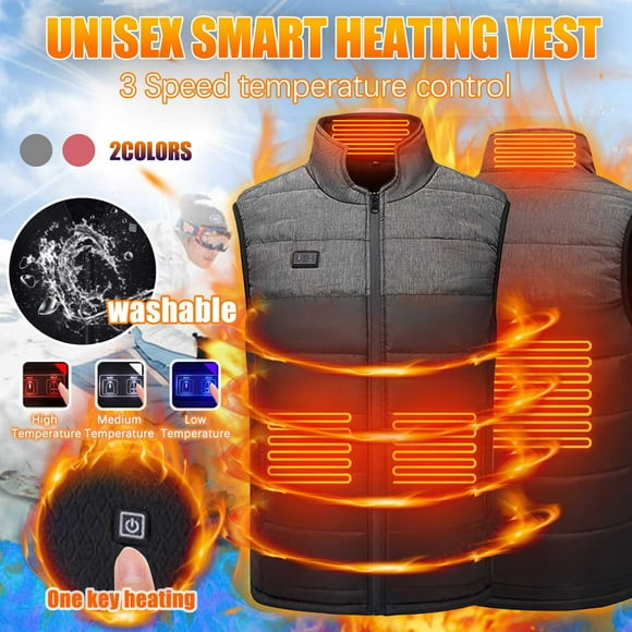 TIMIFIS Heated Vests Unisex Heated Clothing Lightweight USB Electric Outdoor Warm Clothing Heated For Riding Skiing Fishing Charging Via Heated CoatFall/Winter