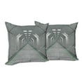 thumbnail image 6 of Ambesonne Grey Throw Pillow Cover 2 Pack, Corridor in Ship Space, 24", Green, 6 of 6
