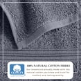 thumbnail image 3 of Great Bay Home Quick-Dry 100% Cotton 4 Pack Bath Towel Set, Chambray Blue., 3 of 6
