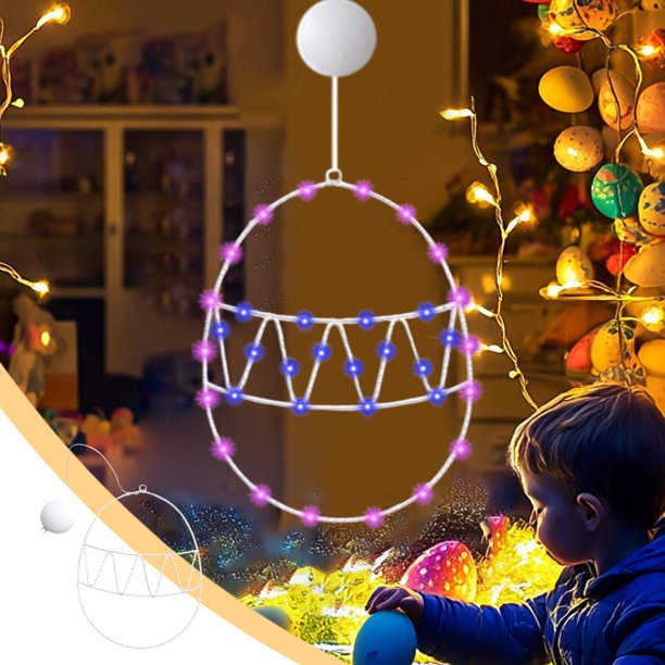 Decoraciones de Pascua, adornos de Pascua, luces de ventana tintadas de Pascua, huevos de Pascua, decoraciones de interior, luces de ventana tintadas de Pascua, ventosas decorativas, luces decorativas