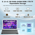 thumbnail image 5 of 2 in 1 tablet with keyboard Case Mouse Stylus Pen, Android 14 tablet,10.1 inch Wifi 6 Tablet , 6000mah Battery 8GB+64GB, Octa-Core Processor Work tablet, GPS Dual WIFI, 5 of 7