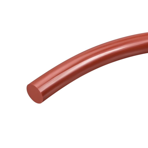 Inserto de silicona flexible, 39" de largo, tira de sellado de silicona resistente a altas temperaturas de 16 mm de diámetro (rojo)