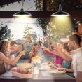 thumbnail image 3 of Solar Light for Outside with Remote Control 32 LED Solar Hanging Lamp IP65 Waterproof Camping Outside Light 180 ° Adjustable Solar Panel Solar Led Wall Light for Garden, Home Decorate (Warm Light), 3 of 7