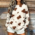 thumbnail image 3 of Guluxicc Women's Graphic Sweatshirts Oversized Pullover Crew Neck Long Sleeve Casual Sweatshirts for Everyday Fall Winter, 3 of 8