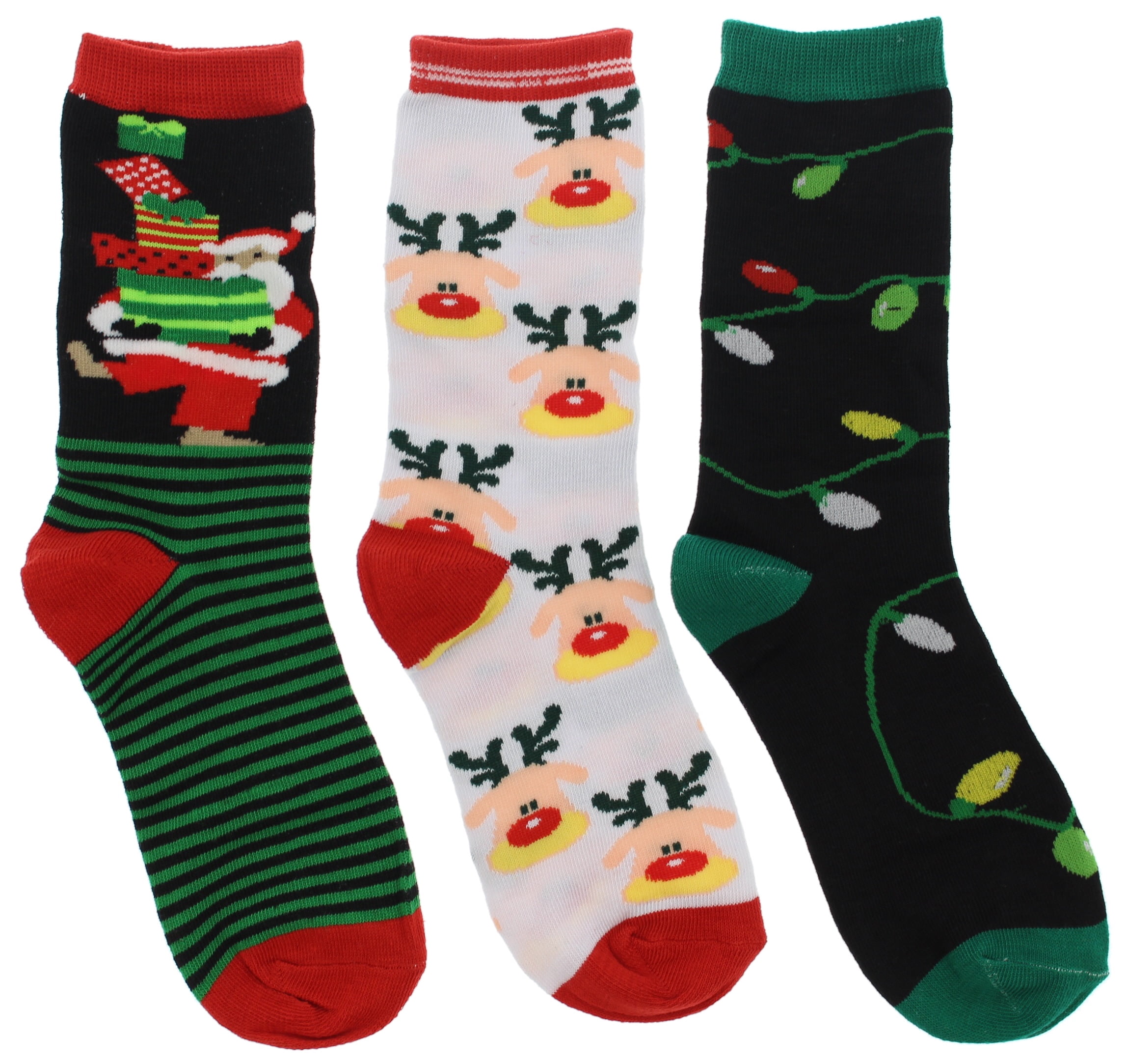 Everbright Ladies Christmas Crew Socks Gift Set (3Pr) - Walmart.com