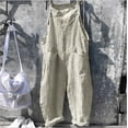thumbnail image 5 of Mono de rayas con tirantes y pantalones de pierna ancha para mujer de estilo europeo y americano, 5 of 5
